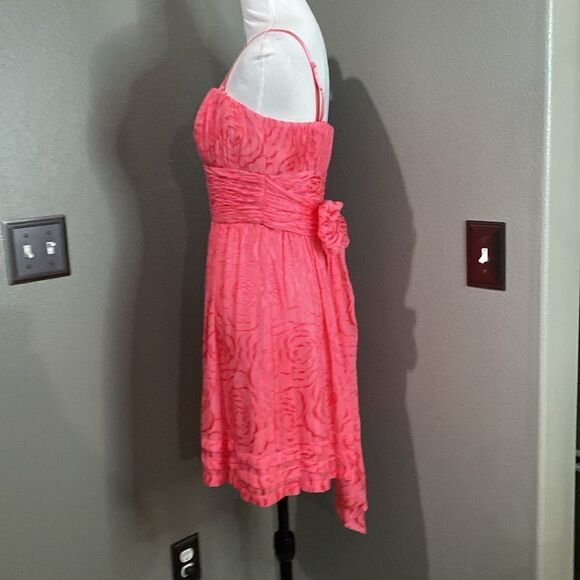 BCBGMAXAZRIA CAMELIA ROSE SILK STRAPLESS COCKTAILS DRESS - Picture 12 of 13